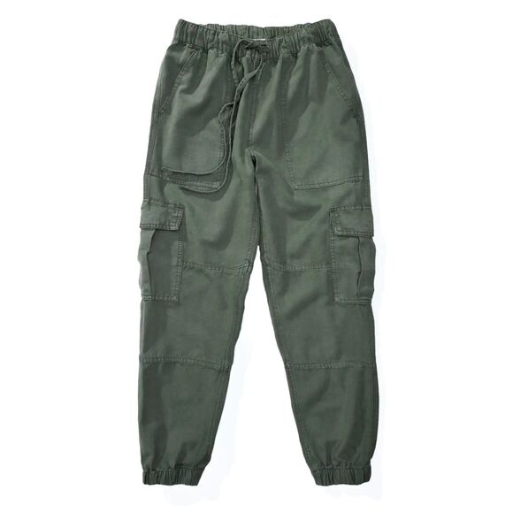 Olive Green Lightweight Cargo Pants, Size: L - Picture 4 of 7